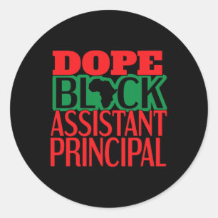 Sticker Rond Drogue Noir Istant Principal Fier Africain América