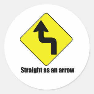 Sticker Rond Droit comme une flèche