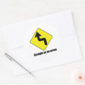 Sticker Rond Droit comme une flèche (Enveloppe)