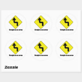 Sticker Rond Droit comme une flèche (Feuille)