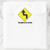Sticker Rond Droit comme une flèche (Sac)