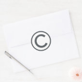 Sticker Rond Droit d'auteur  (Enveloppe)