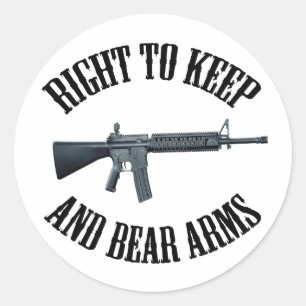 Sticker Rond Droit De Conserver Et D'Porter Des Armoiries AR-15