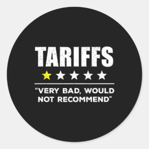 Sticker Rond Droit de douane Trump États-Unis ne recommanderait