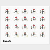 Sticker Rond Droit et justice (Feuille)