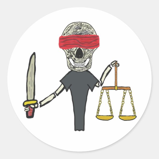 Sticker Rond Droit et justice (Devant)