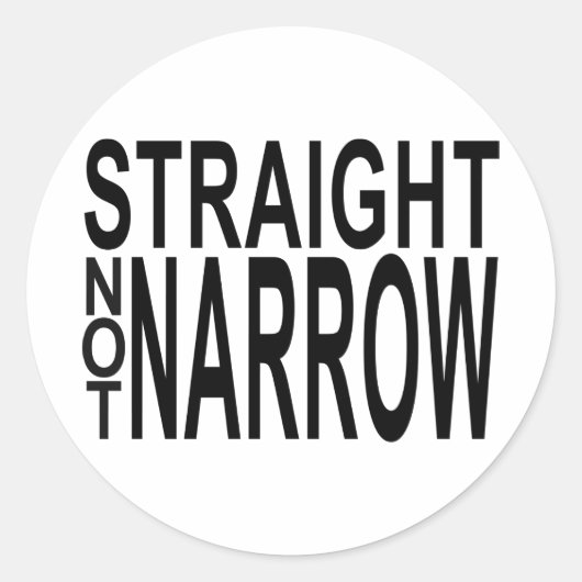 Sticker Rond droit non étroit (Devant)