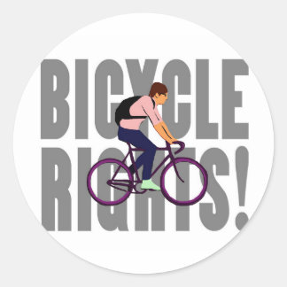 Sticker Rond Droits à bicyclette en gris