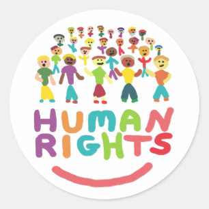 Sticker Rond Droits de l'homme