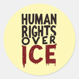 Sticker Rond Droits de l'Homme avant ICE