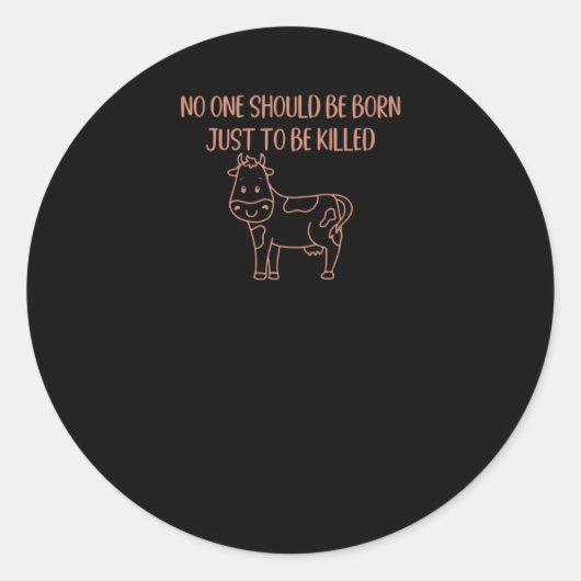 Sticker Rond Droits des animaux (Devant)