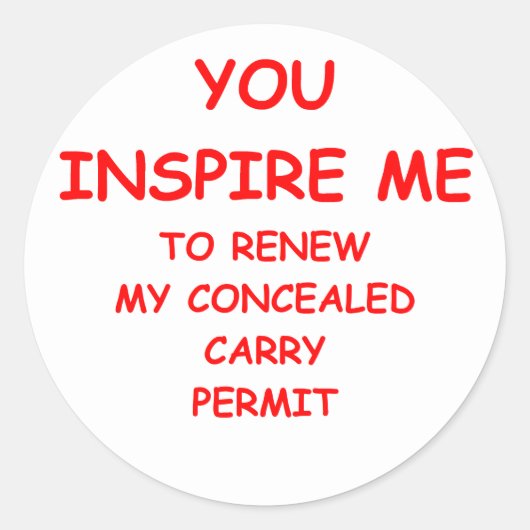 Sticker Rond droits des armes (Devant)