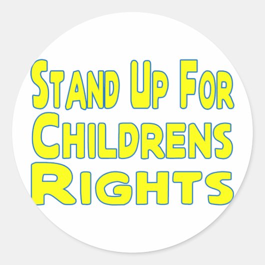 Sticker Rond Droits des enfants (Devant)