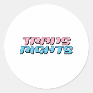 Sticker Rond Droits des Trans