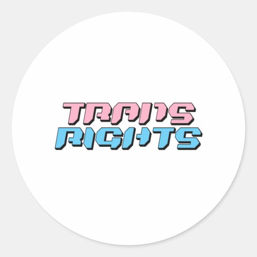 Sticker Rond Droits des Trans (Devant)