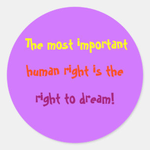 Sticker Rond Droits humains importants