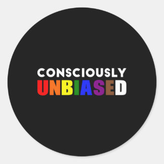 Sticker Rond Droits Lgbtq Consciemment Non Biaisé Arc En Arc En