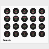 Sticker Rond Drôle (Feuille)