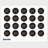 Sticker Rond Drôle 67 Mème Citrouille Fantôme Prof de Maths Hal (Feuille)