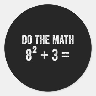 Sticker Rond Drôle 67 Mème Math Six Sept Professeur Brainrot Bl