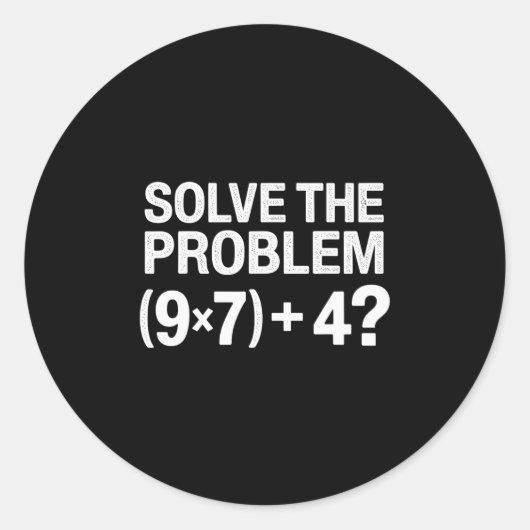 Sticker Rond Drôle 67 Mème Pemdas Prof de maths Brainrot Élémen (Devant)