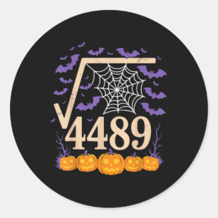 Sticker Rond Drôle 67 Mème Prof de maths 6 7 Racine carrée 4489