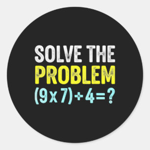 Sticker Rond Drôle 67 Mème Six Sept Prof de Maths Cerveau-pourr