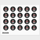 Sticker Rond Drôle 67 Six Sept Mème Brainrot Cringe Noël (Feuille)
