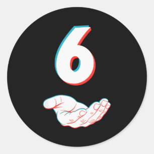 Sticker Rond Drôle 67 Six Sept Mème Couple Correspondant Hallow