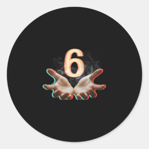 Sticker Rond Drôle 67 Six Sept Mème Couple Correspondant Hallow
