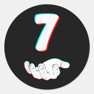 Sticker Rond Drôle 67 Six Sept Mème Couple Correspondant Hallow