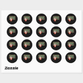 Sticker Rond Drôle 67 Six Sept Prof de Maths Noël Meme Equ (Feuille)