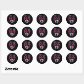 Sticker Rond Drôle 67six Sept Fille Anniversaire Football J'ava (Feuille)