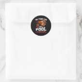 Sticker Rond Drôle 8 Ball Pool Billard Joueur Devis Team Leag (Sac)