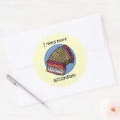 Sticker Rond Drôle accordéon (Enveloppe)