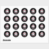 Sticker Rond Drôle Adorable Llama 66e Anniversaire Don Pour Fem (Feuille)