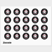 Sticker Rond Drôle Adorable Llama 76e Anniversaire Cadeau Pour  (Feuille)