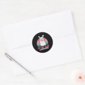 Sticker Rond Drôle Adorable Llama 80e Anniversaire Don Pour Fem (Enveloppe)