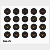 Sticker Rond Drôle Allons-y Taco 10 (Feuille)