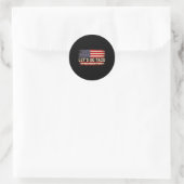 Sticker Rond Drôle Allons-y Taco 23 (Sac)
