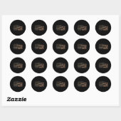 Sticker Rond Drôle Allons-y Taco 3 (Feuille)