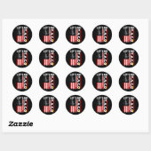 Sticker Rond Drôle Allons-y Taco 50 (Feuille)