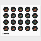 Sticker Rond Drôle Allons-y Taco 51 (Feuille)