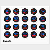 Sticker Rond Drôle Allons-y Taco Design (Feuille)