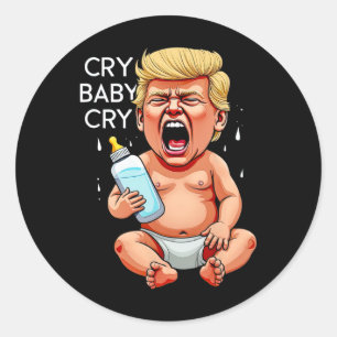 Sticker Rond Drôle Anti Trump