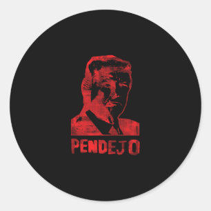 Sticker Rond Drôle Anti Trump Résistance Libéral Pendejo Espagn