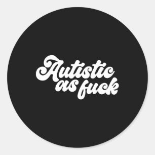 Sticker Rond Drôle autistique comme la sensibilisation à l'auti