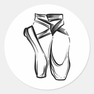 Sticker Rond Drôle Ballerina Gift Girls Cool Dancer Ballet Poin