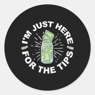 Sticker Rond Drôle barman juste