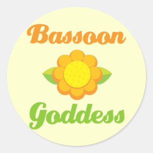 Sticker Rond Drôle Bassoon